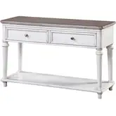 Sonoma Sofa Table in Brushed Grey & Weathered White