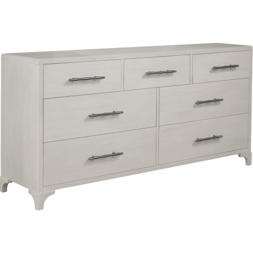 Abaco 6 Drawer Dresser in Wire Brushed Whiter Oak Veneer