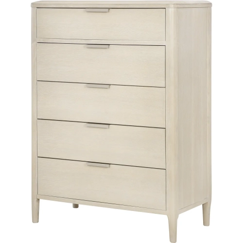 Pearl Five Drawer Chest in Brushed Sand Wood