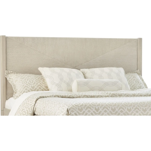 Pearl Queen Headboard ONLY in Brushed Sand Wood & Woven Paper Rope