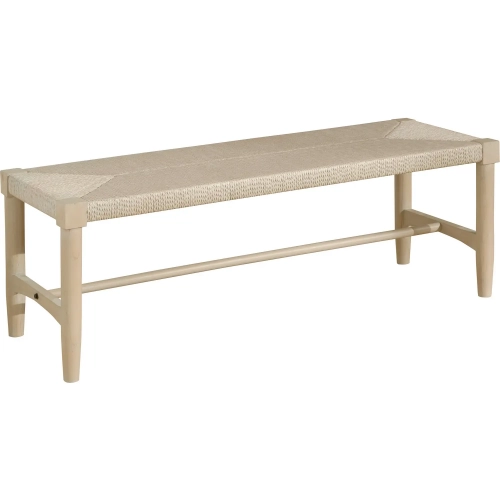 Pearl Bed Bench in Brushed Sand Wood & Paper Rope