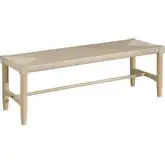 Pearl Bed Bench in Brushed Sand Wood & Paper Rope