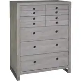 Studio 20 Five Drawer Chest in Gray & White Glaze Reclaimed Wood