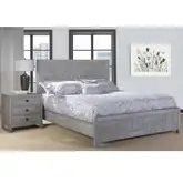 Studio 20 King 2 Piece Bedroom Set in Gray & White Glaze Reclaimed Wood