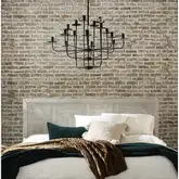 Studio 20 Queen Panel Headboard in Gray & White Glaze Reclaimed Wood