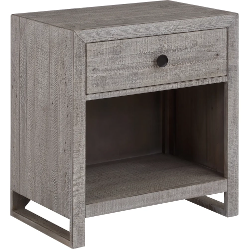 Studio 20 One Drawer Nightstand in Gray & White Glaze Reclaimed Wood