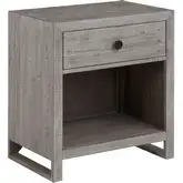 Studio 20 One Drawer Nightstand in Gray & White Glaze Reclaimed Wood