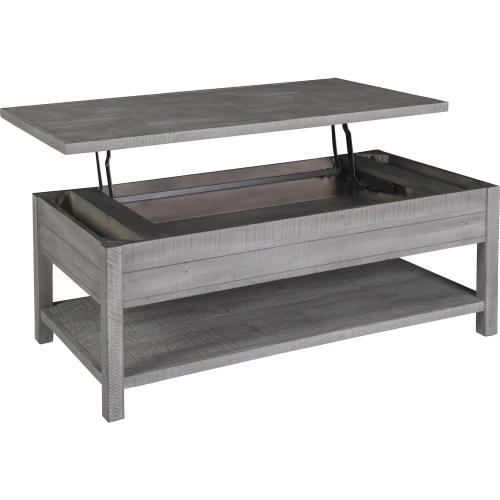 Studio 20 Lift Top Coffee Cocktail Table in Gray & Glaze Reclaimed Wood