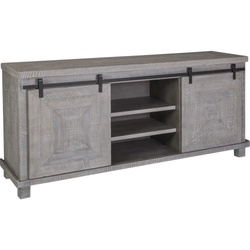 Studio 20 72" TV Stand Entertainment Console in Gray & Glaze Reclaimed Wood