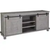 Studio 20 72" TV Stand Entertainment Console in Gray & Glaze Reclaimed Wood