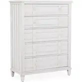 Cane Bay Drawer Chest in Bright White Wood