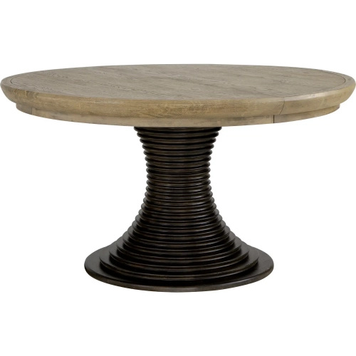 Panama Jack 50th Anniversary 54" Round to 72" Oval Dining Table in Brown Wood