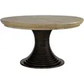 Panama Jack 50th Anniversary 54" Round to 72" Oval Dining Table in Brown Wood