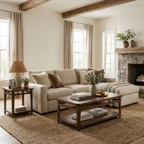 Curations 2-Piece Coffee Table & End Table Set in Walnut Brown Finish