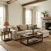 Curations 2-Piece Coffee Table & End Table Set in Walnut Brown Finish