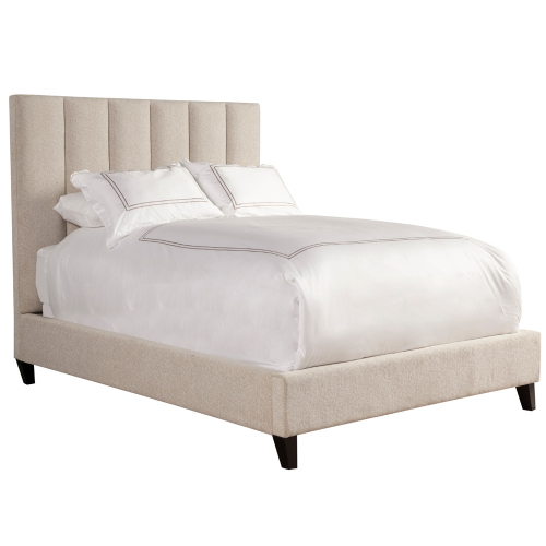 Avery King Bed in Channel Tufted Dune Natural Fabric