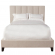 Avery King Bed in Channel Tufted Dune Natural Fabric