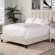 Avery King Bed in Channel Tufted Dune Natural Fabric