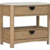 Escape 2 Drawer Nightstand in Glazed Natural Oak