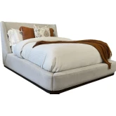 Sofia King Bed in Blanched Almond Beige Fabric
