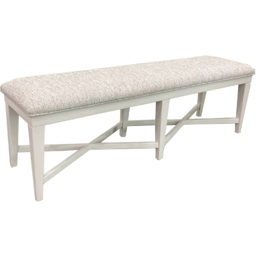Americana Modern Dining Bench in Cotton Wood & Neutral Fabric