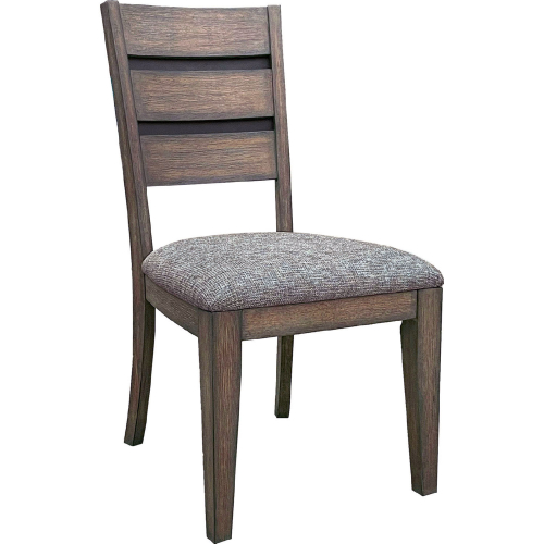 Cedar Fork Dining Chair in Smoked Brown Wood & Gray Fabric (Set of 2)