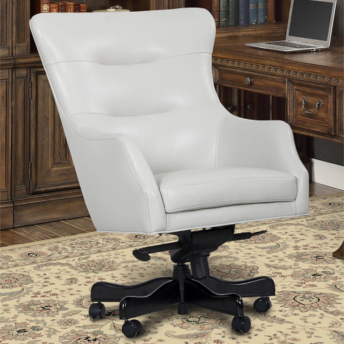 DC122 Office Chair in Alabaster Top Grain Leather & Match
