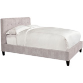 Jody California King Bed in Tufted Porcelain Natural Fabric