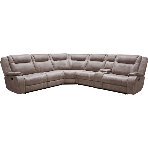 Blake 6 Piece Reclining Sectional with Console in Desert Taupe Microfiber Fabric