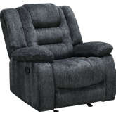 Bolton Manual Glider Recliner in Misty Storm Grey Fabric