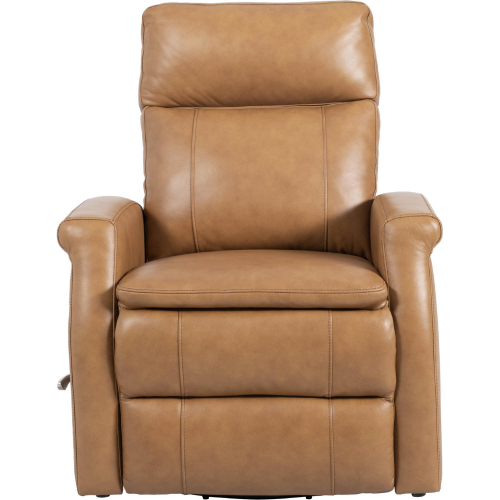 Bristol Manual Swivel Glider Recliner in Russet Tan Top Grain Leather