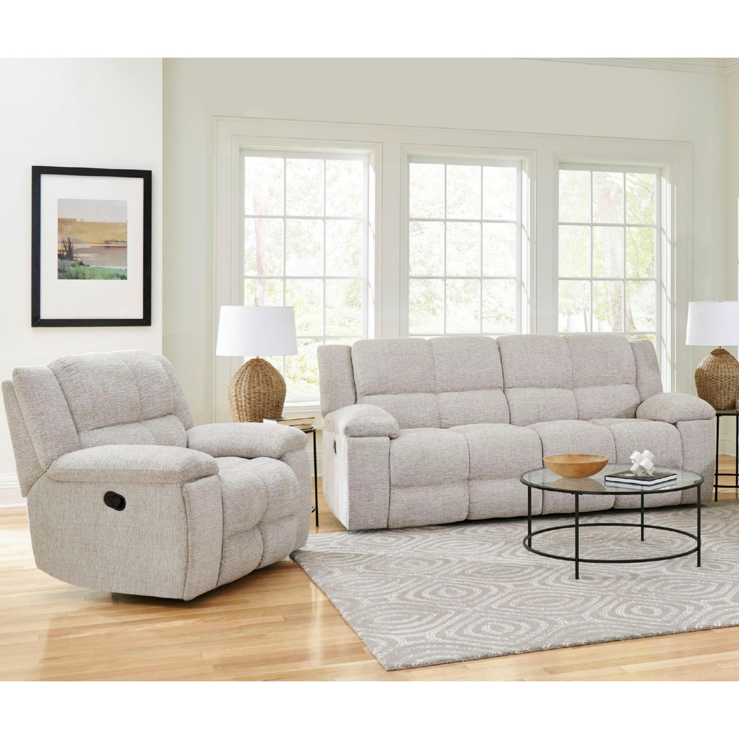 Parker House MBUS-31-OPTA Buster 2 Piece Manual Reclining Sofa Set