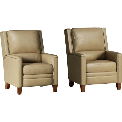 Connor Cordless Power High Leg Recliner with Power by FreeMotion in Latte Brown Leather (Set of 2)