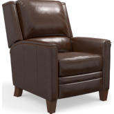 Connor Manual Recliner in Espresso Brown Top Grain Leather