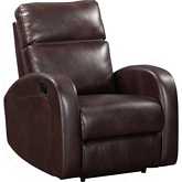 Devin Manual Recliner in Pebble Dark Brown Leatherette