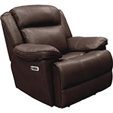 Eclipse Power Recliner in Brown Top Grain Leather