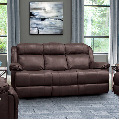 Eclipse Power Reclining Sofa in Brown Top Grain Leather