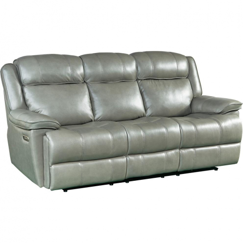 Eclipse Power Sofa in Heron Grey Top Grain Leather