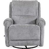 Gentry Manual Swivel Glider Recliner in Shadowplay Gray Fabric