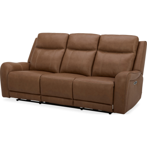 Haywood Power Reclining Sofa in Butternut Brown Leather