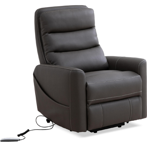 Hercules Power Lift Recliner with Articulating Headrest in Haze Leatherette