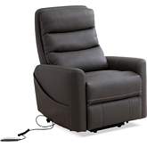 Hercules Power Lift Recliner with Articulating Headrest in Haze Leatherette