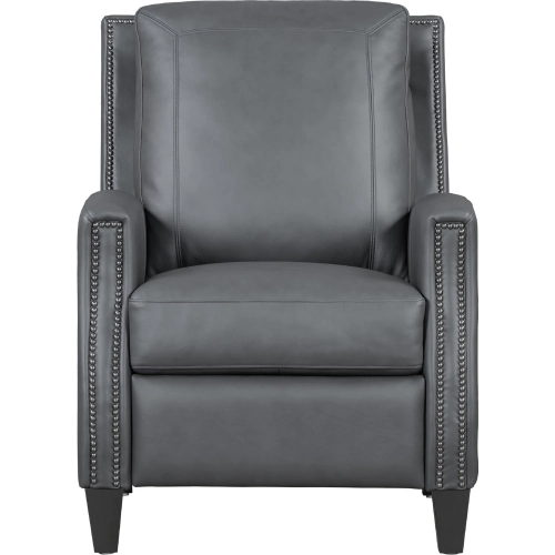 Hunter Manual Pushback Recliner in Echo Grey Top Grain Leather