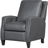 Hunter Power High Leg Recliner Power by FreeMotion in Echo Grey Top Grain Leather