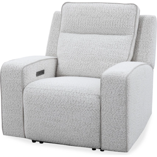 Lancaster Power Zero Gravity Recliner in Fluffy River Rock Cream Fabric
