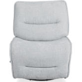 Leo Manual Armless Swivel Glider Layflat Recliner in Silver Fox Gray Fabric