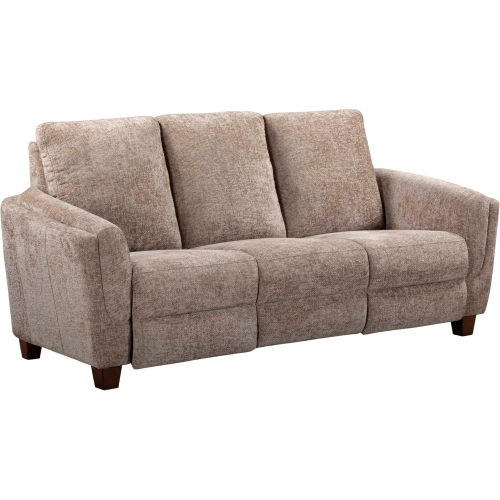 Morehead Power Sofa in Biscotti Light Brown Fabric