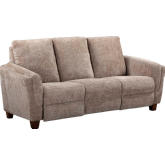 Morehead Power Sofa in Biscotti Light Brown Fabric