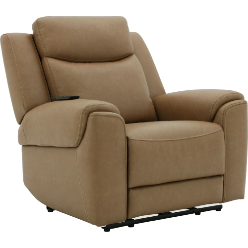 Momentum Power Zero Gravity Recliner with Heat & Massage in Cashew Tan Leatherette