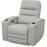 Nexus Power Zero Gravity Recliner in Stone Cream Top Grain Leather